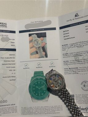 36mm Diamond Rolex w/ custom Arabic rainbow dial